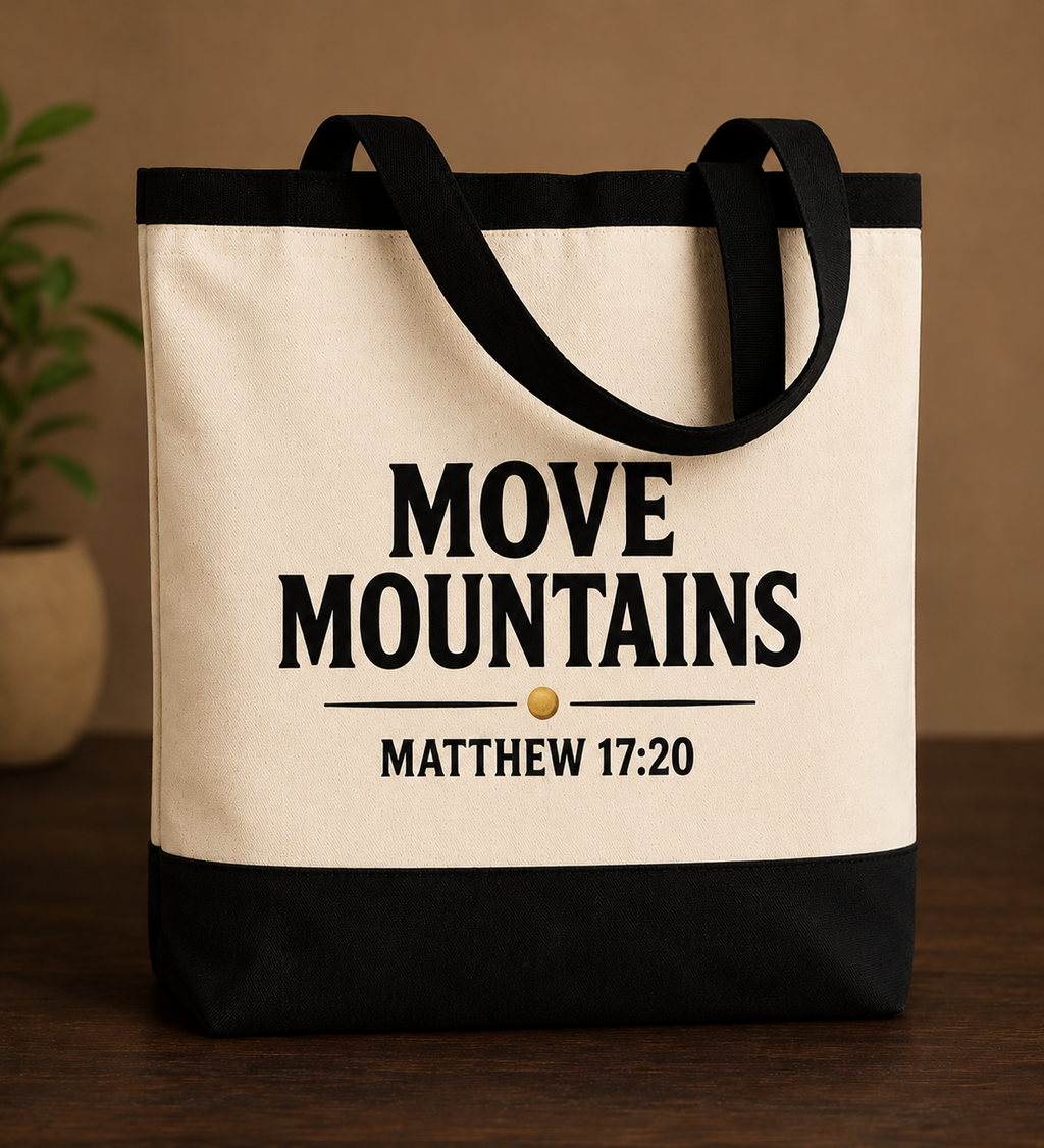 Mustard Seed Faith Co Tote Bag - Black