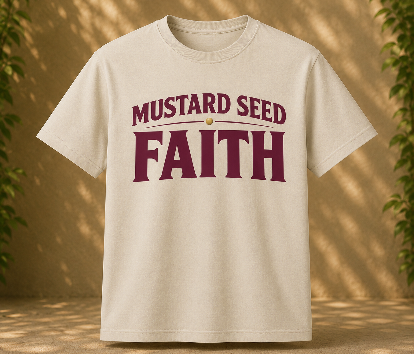 Mustard Seed Faith Co Tee - Cream