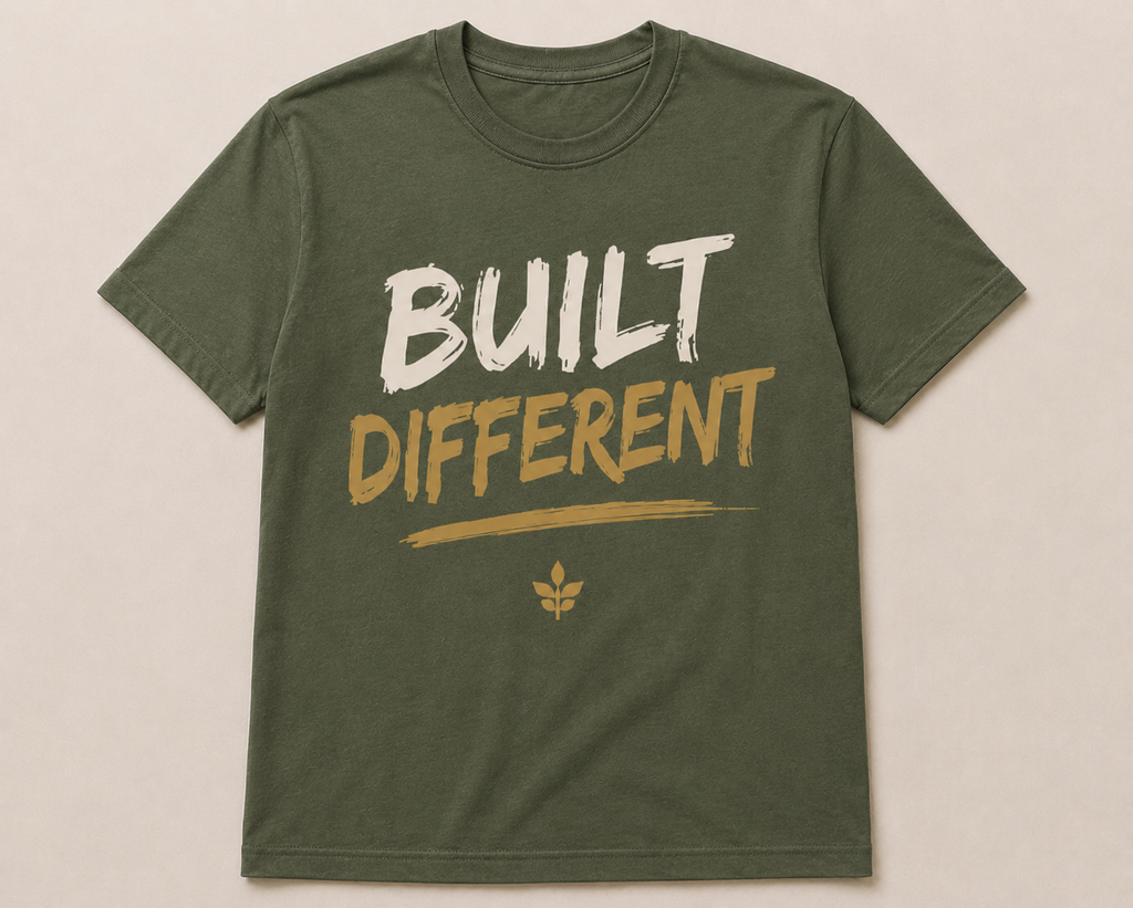 Built Different Tee Green