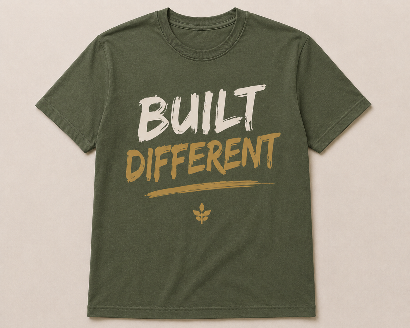 Built Different Tee Green