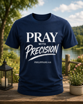 Pray With Precision – Philippians 4:6 Tee Navy